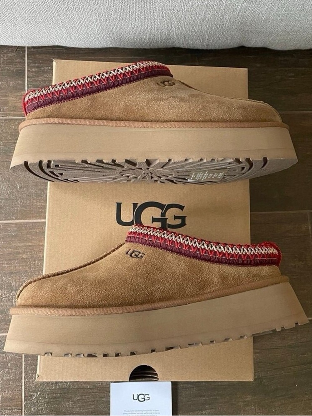 UGG tazz platform slipper chestnut